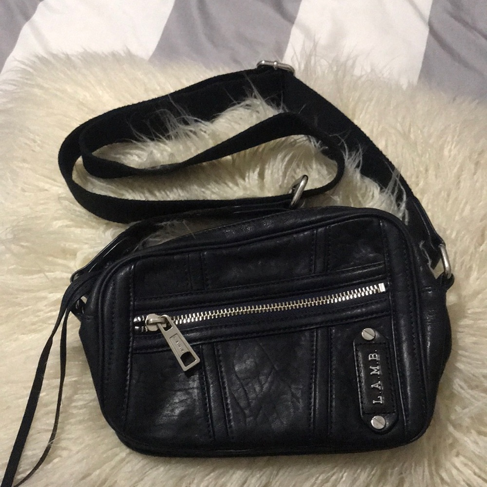 L.A.M.B. Navy Crossbody Bag
